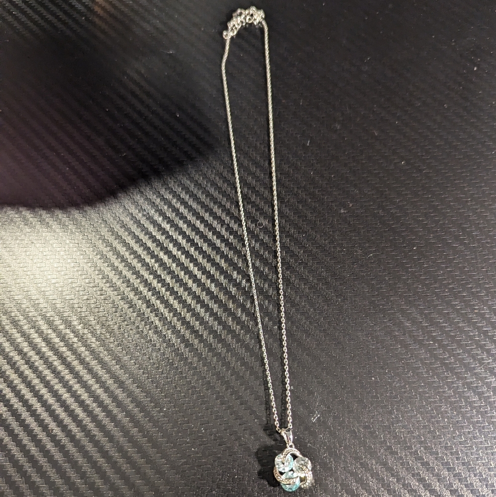 Three Stone Twirl Necklace